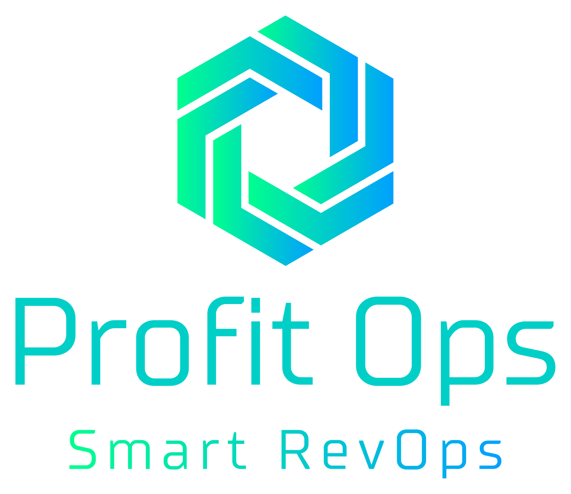 Un logotipo para una empresa llamada Profit Ops Smart Revops.