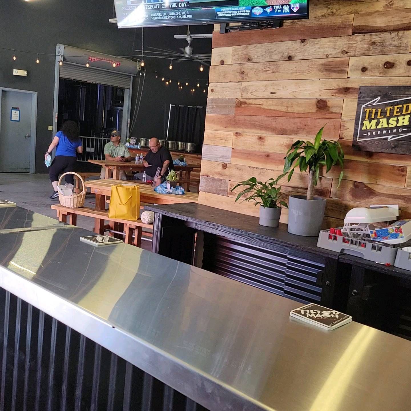 A restaurant with a sign that says filtered mash on it