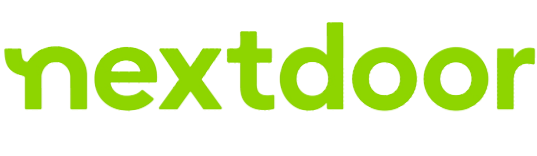 A green nextdoor logo on a white background