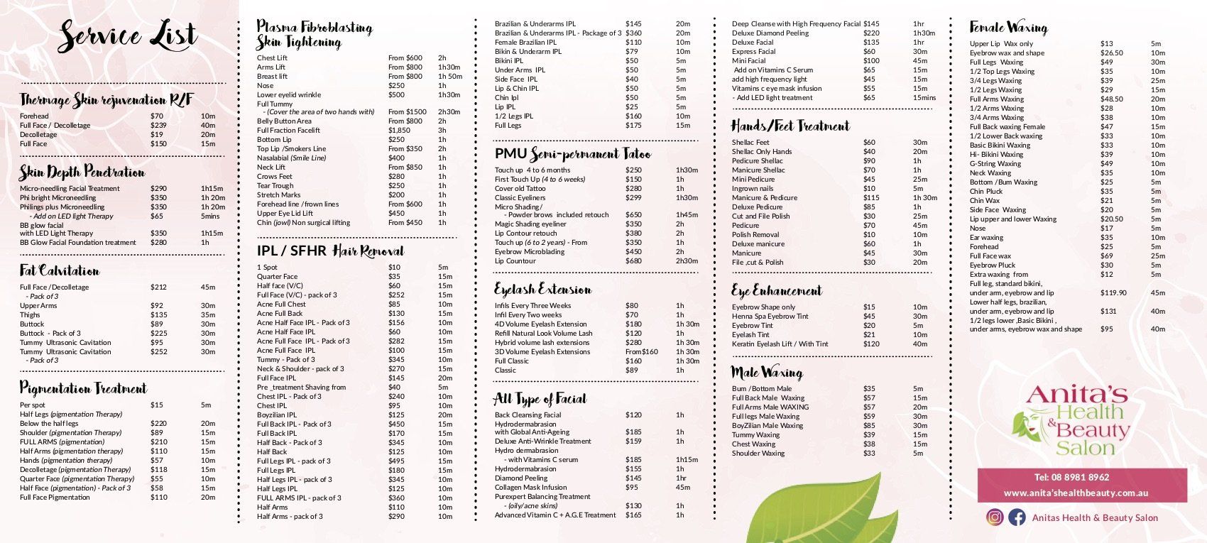 Price List