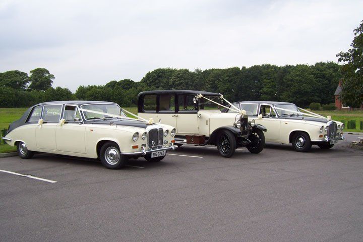 Vintage wedding cars