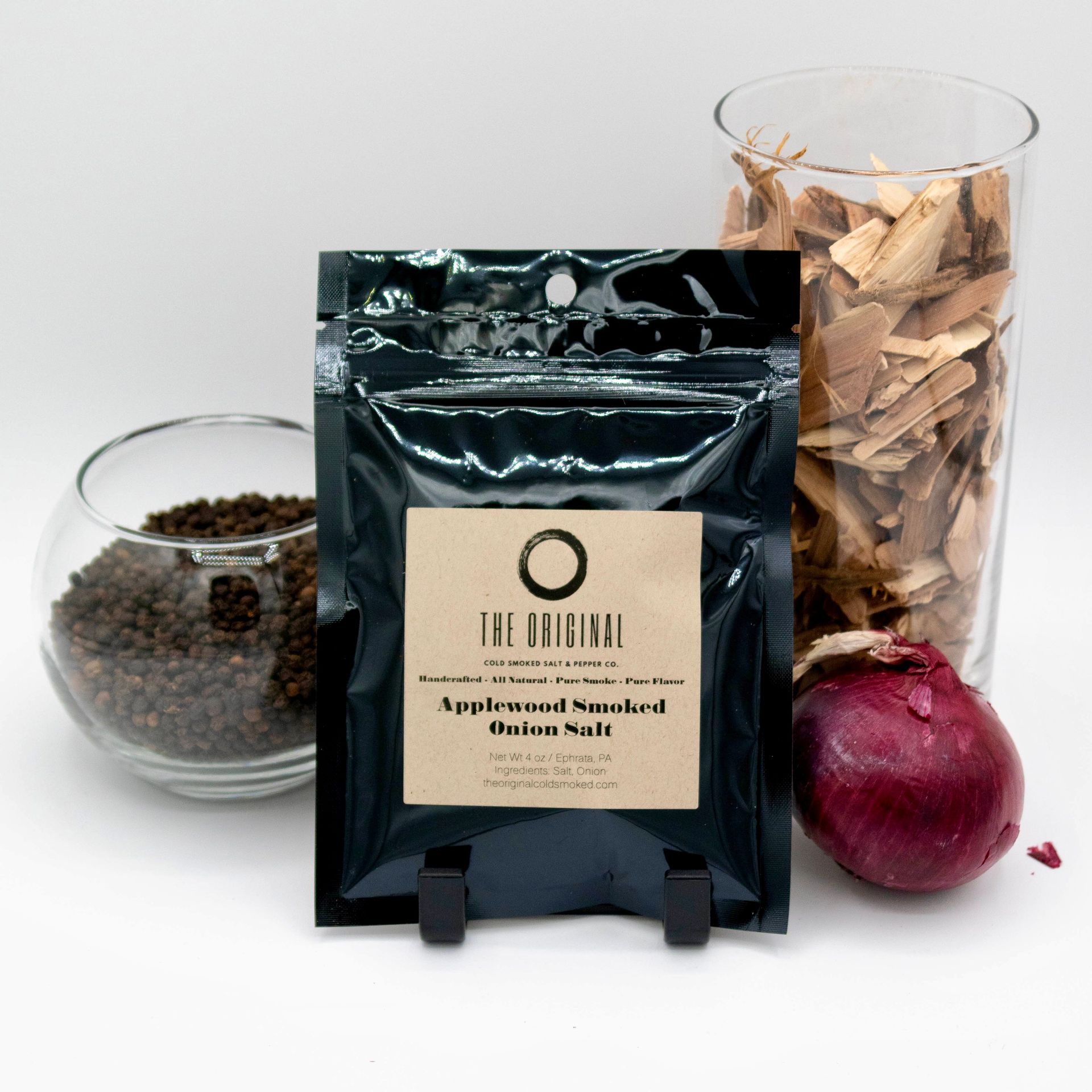 A bag of the original applewood smoked hickory salt
