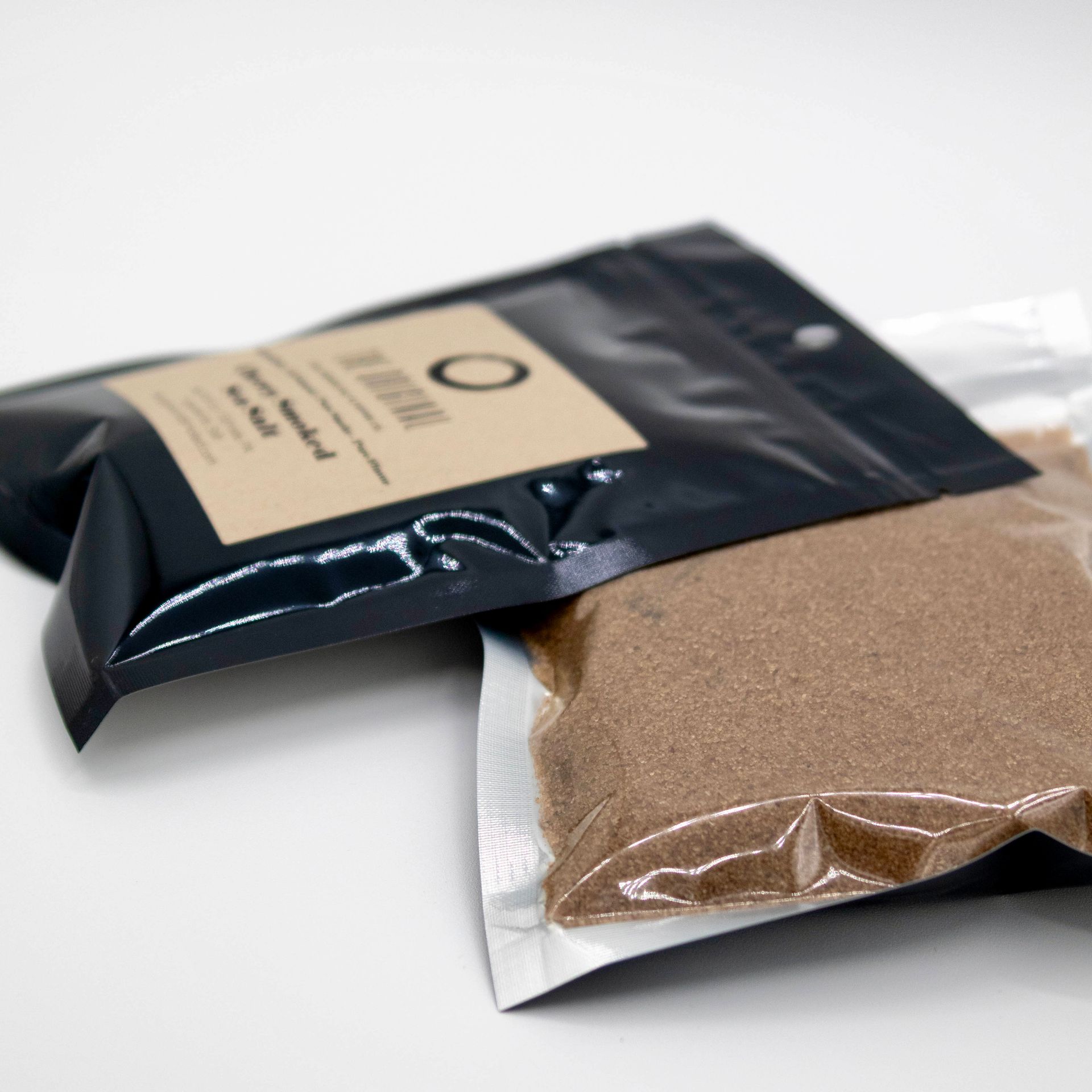 A bag of brown powder with the number 0 on it