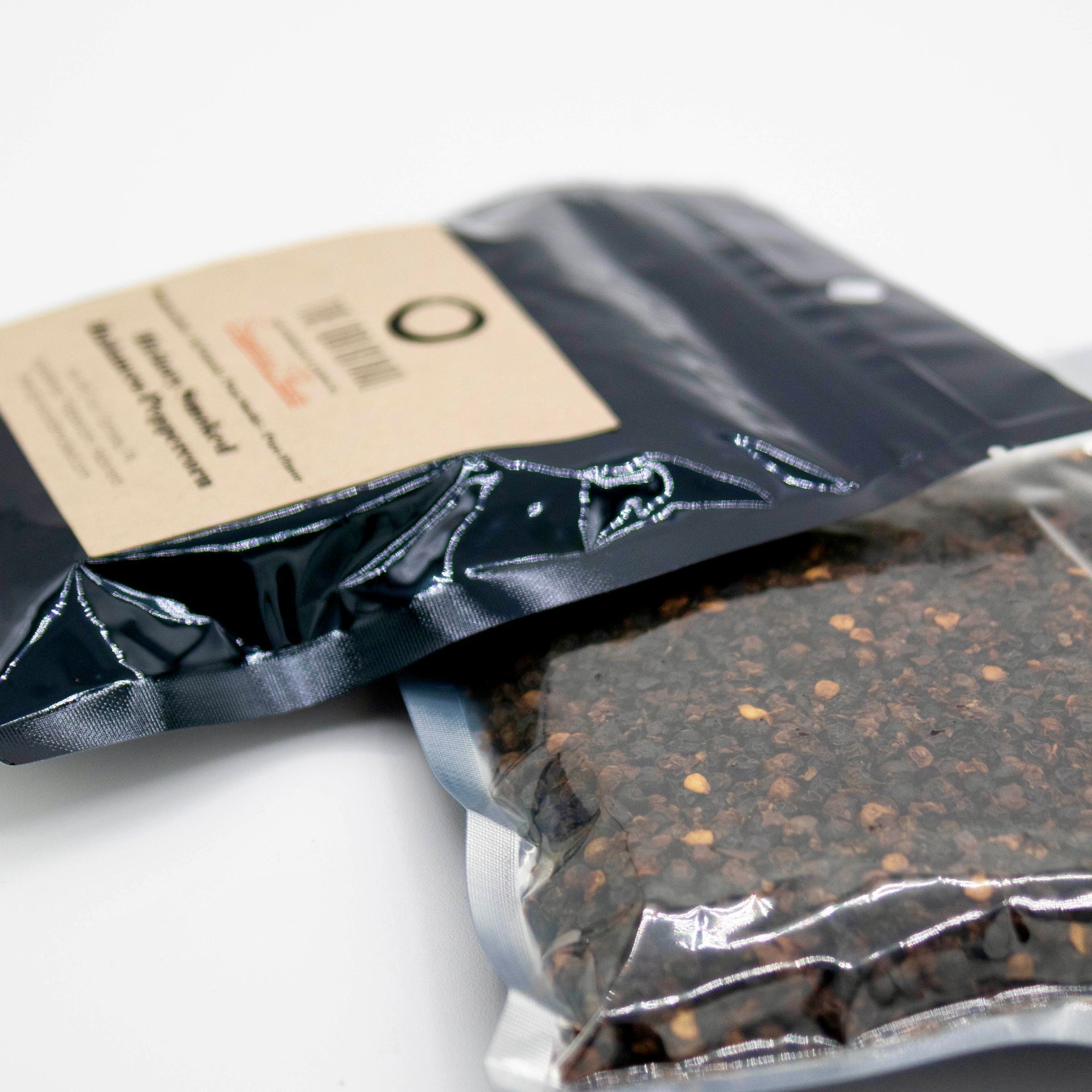 A bag of hickory smoked paprika sits on a stand