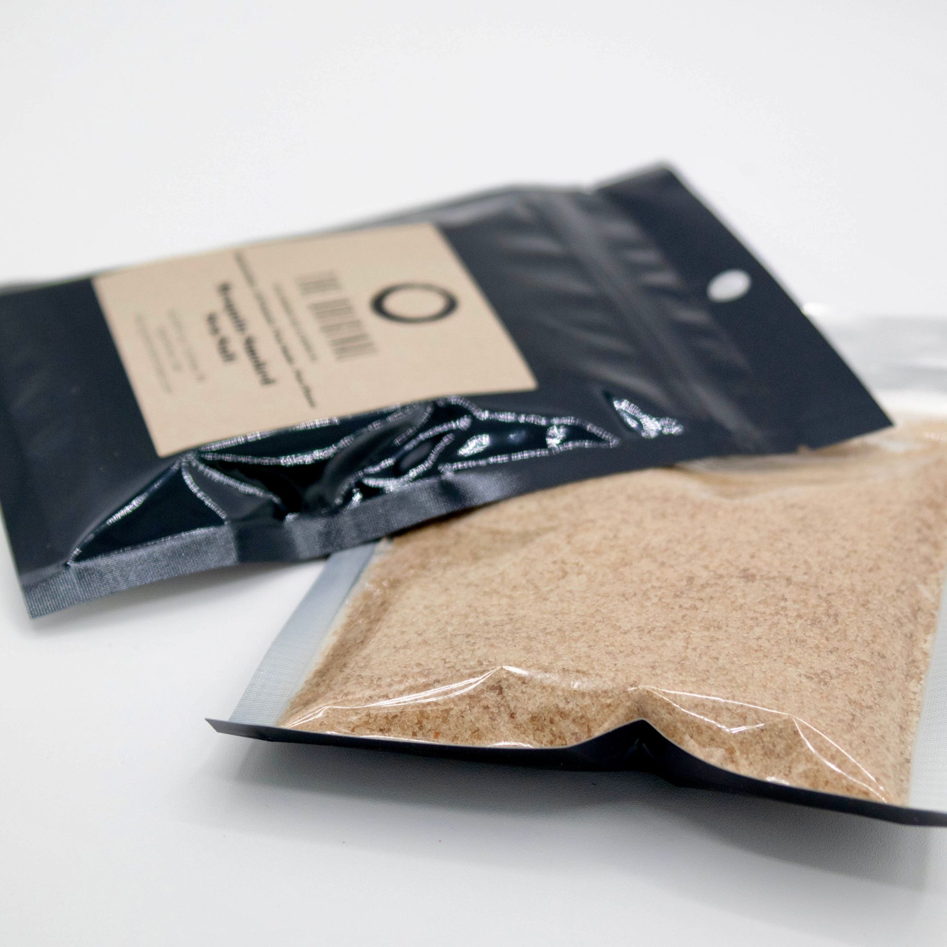 A bag of powder with the number 0 on it