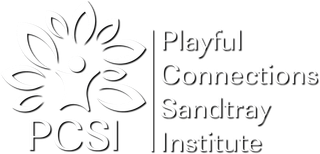playful connections sandtray institute logo in white