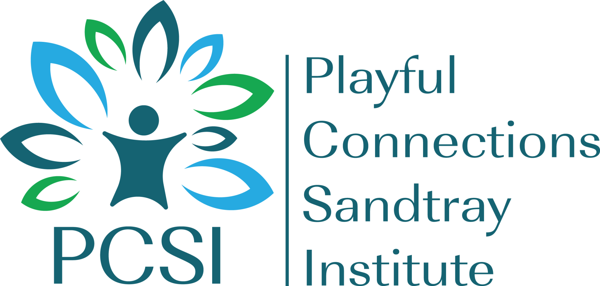 playful connections sandtray institute logo in color side by side