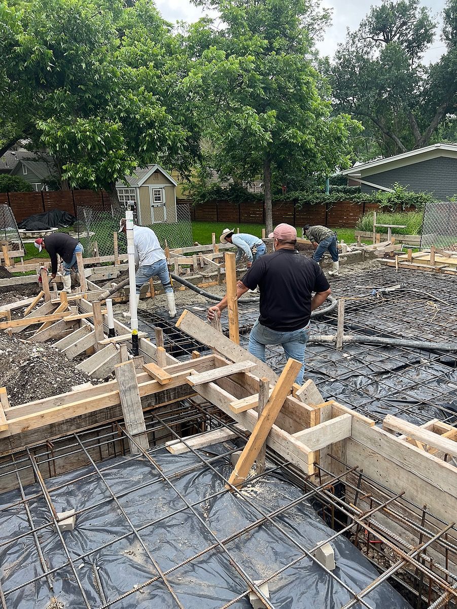 A group of men are working on a construction site.