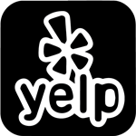Yelp Black and White Logo
