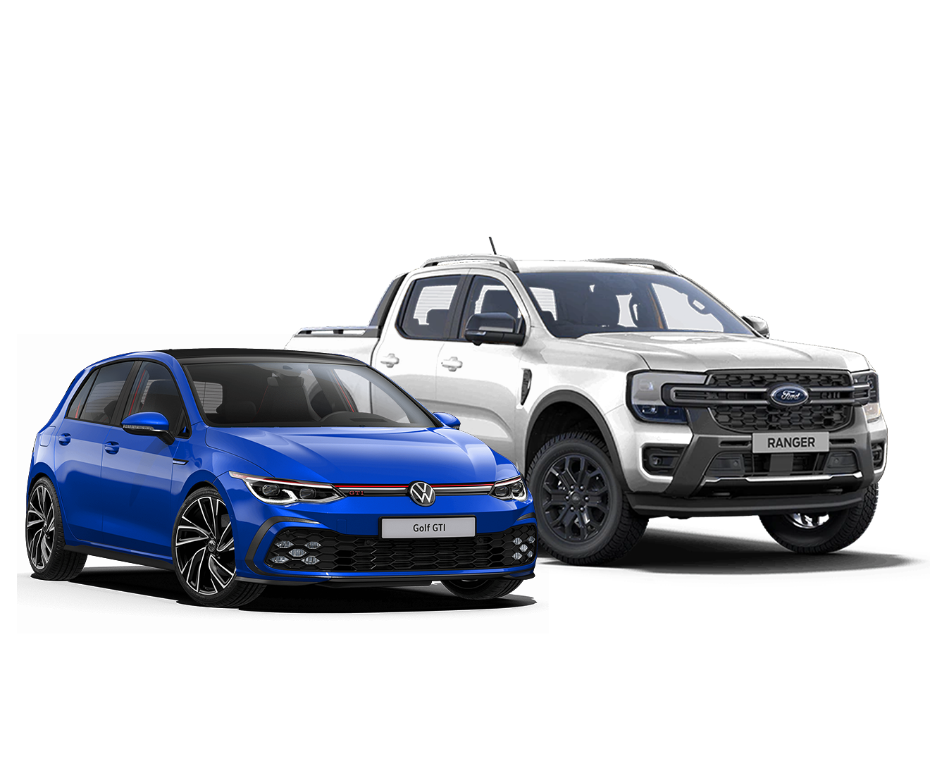 a group of cars are sitting next to each other on a white background .