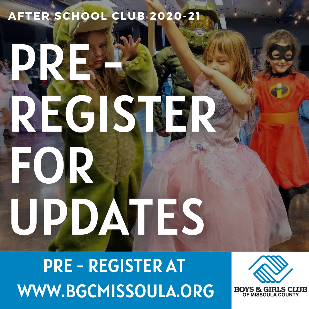 Pre-Registration Now Open for After School Club 2020-21!