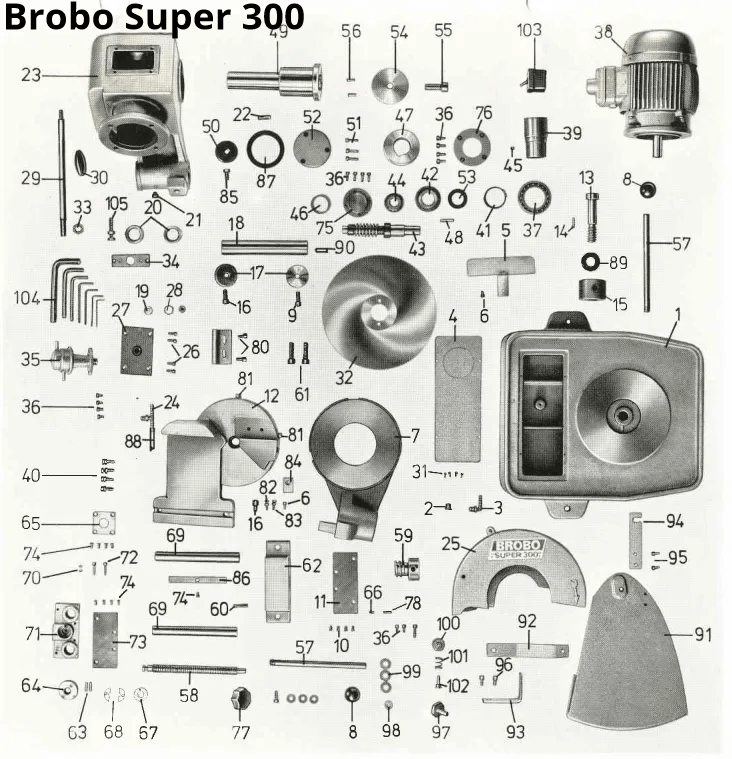 Brobo Super 300 Parts List