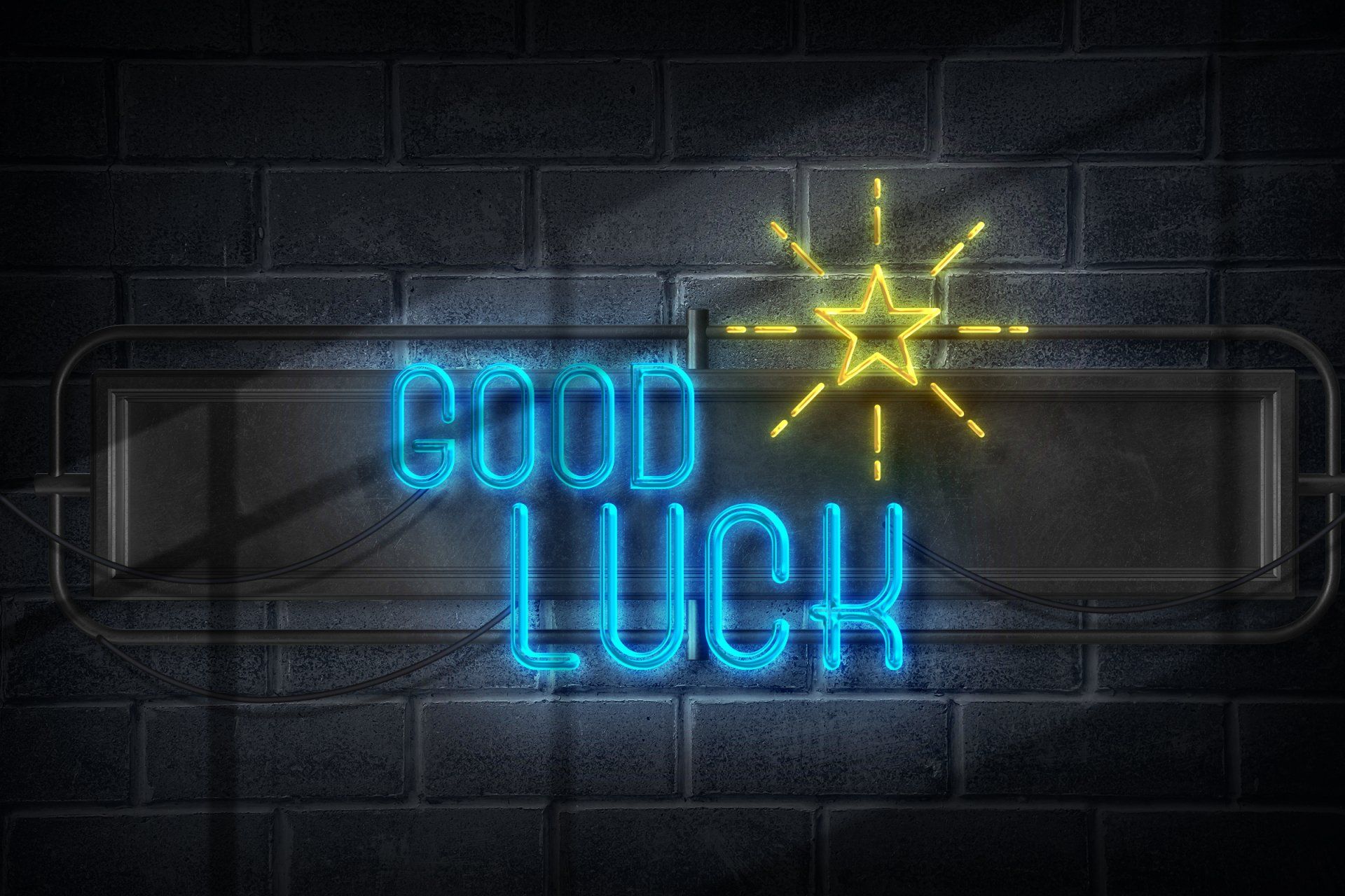 Goodluck Sign In Neon Lights - Fort Wayne, IN - The Sign Guy