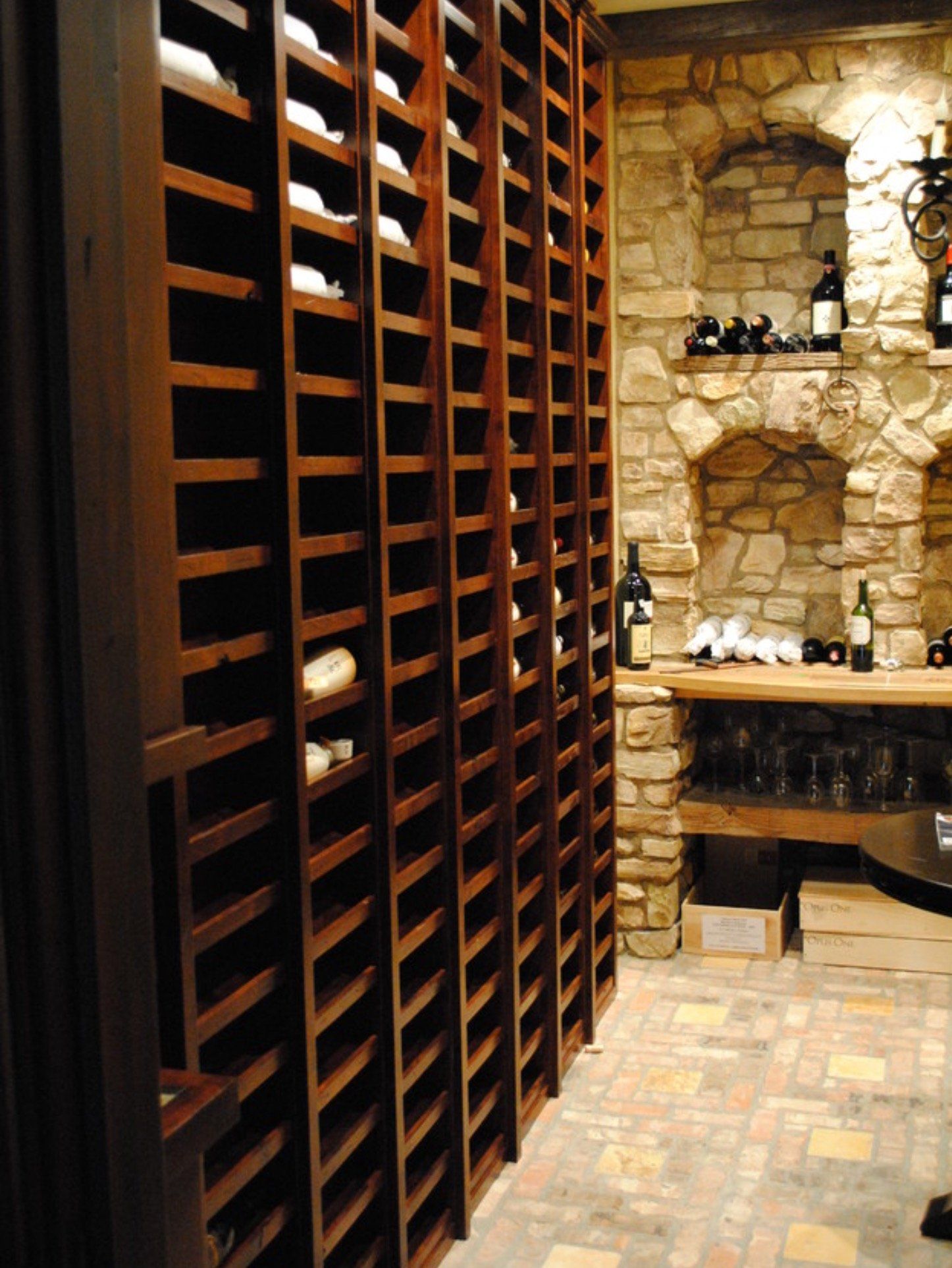 Image of wine room designed by Luxcorp
