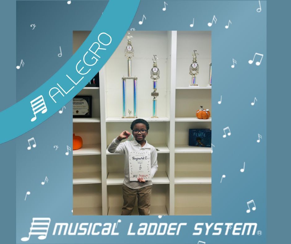 Sami earned her certificate, wristband, and trophy for 6 months!