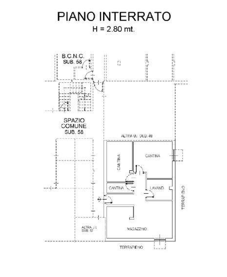 pianta taverna studio affitto