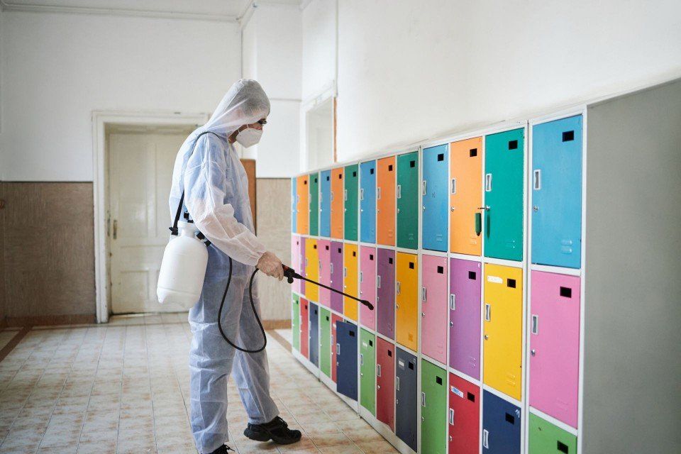 Sanificazione di una scuola