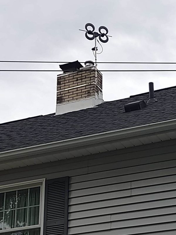 Home Antenna on Chimney Installed by Terra Comp Technology LTD