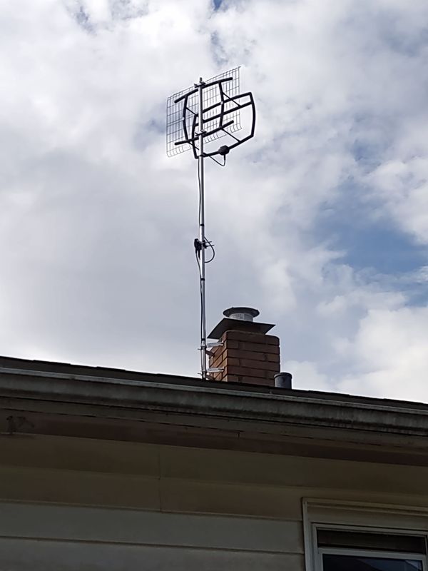 Home Antenna on Chimney Installed by Terra Comp Technology LTD