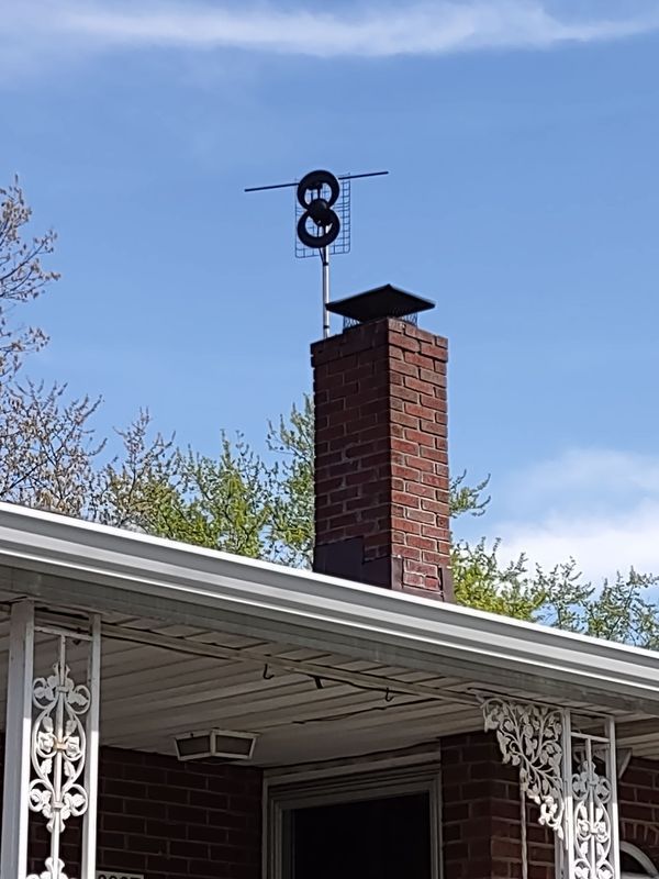 Home Antenna on Chimney Installed by Terra Comp Technology LTD