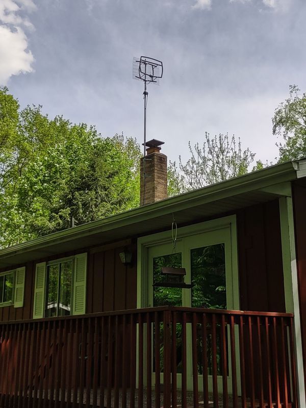 Home Antenna on Chimney Installed by Terra Comp Technology LTD