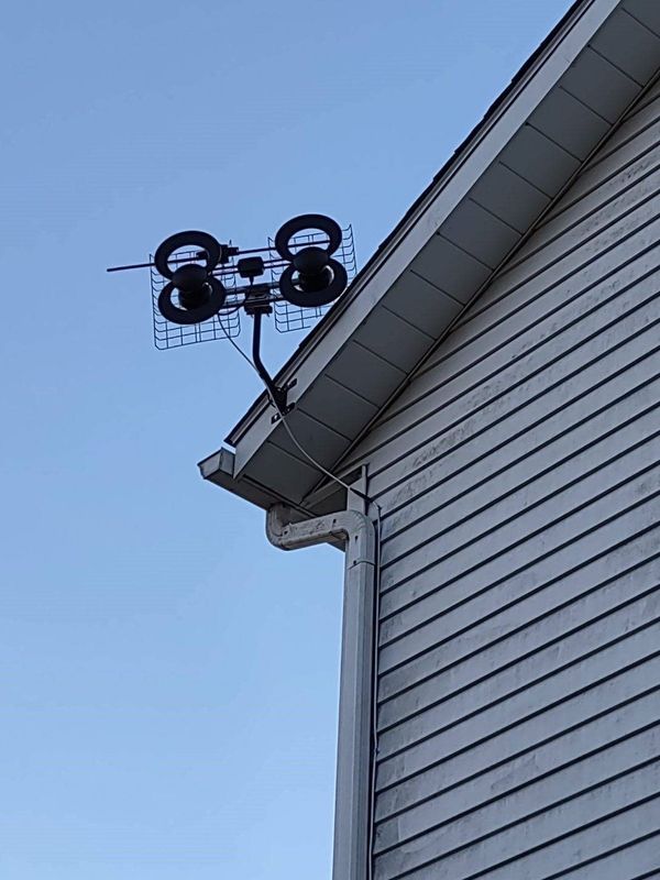 Home Antenna on siding of house Installed by Terra Comp Technology LTD
