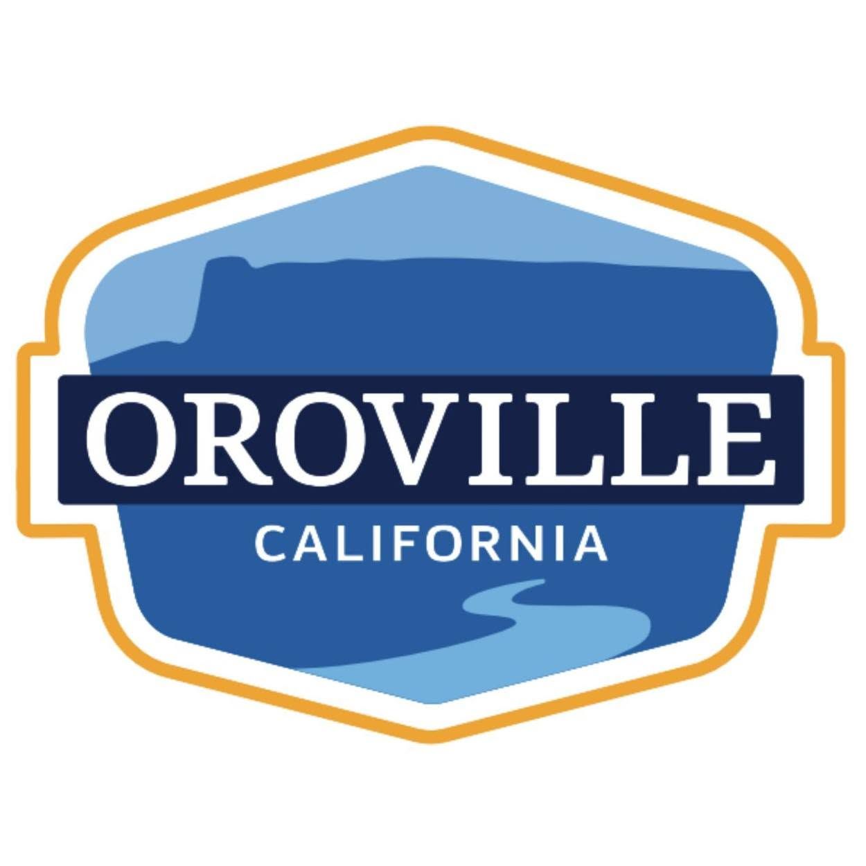 City of Oroville Logo featuring Table Mountain and a river.