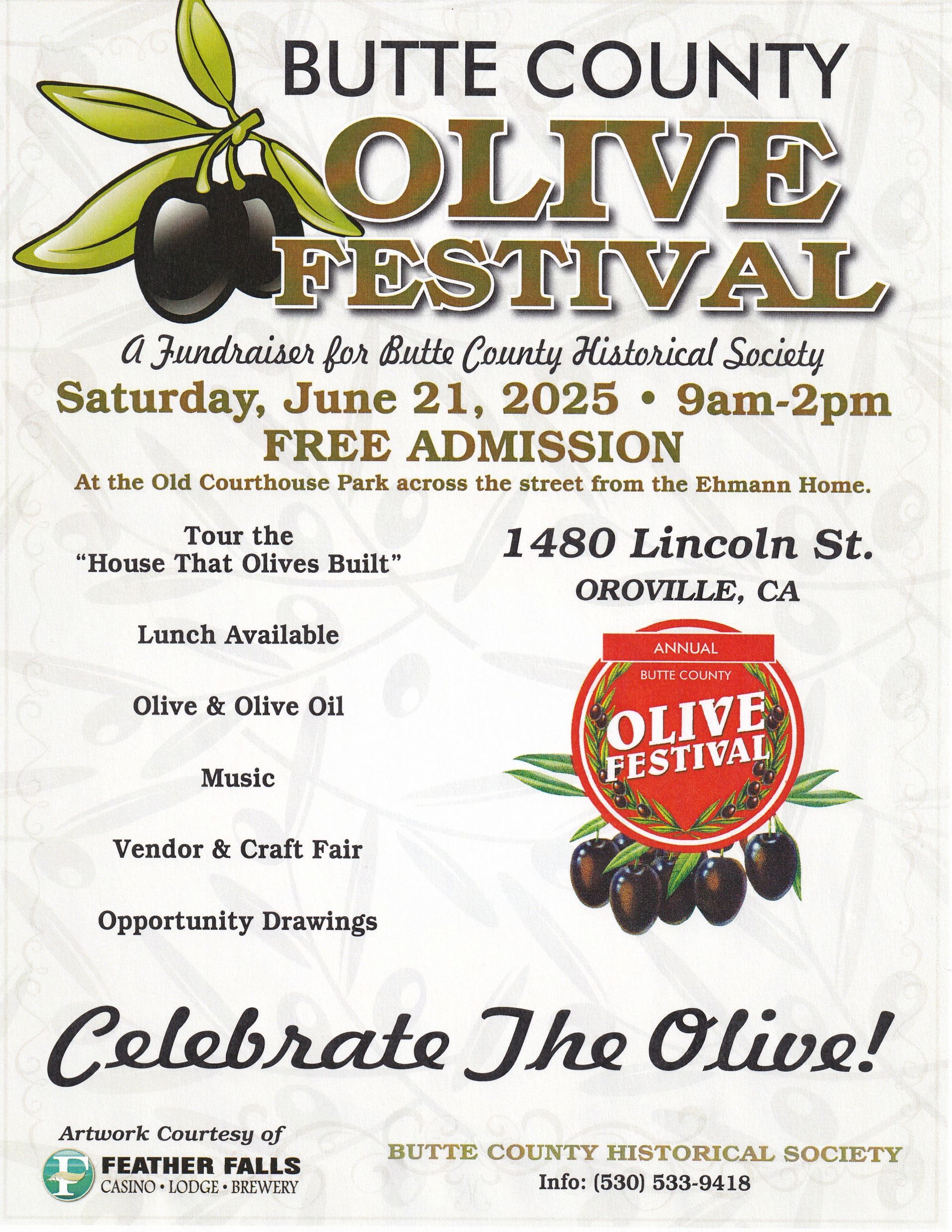 A poster for the butte county olive festival.
