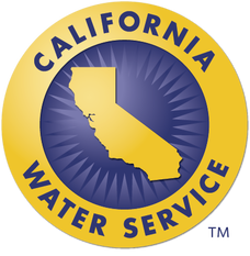 A logo for california water service with a map of the state