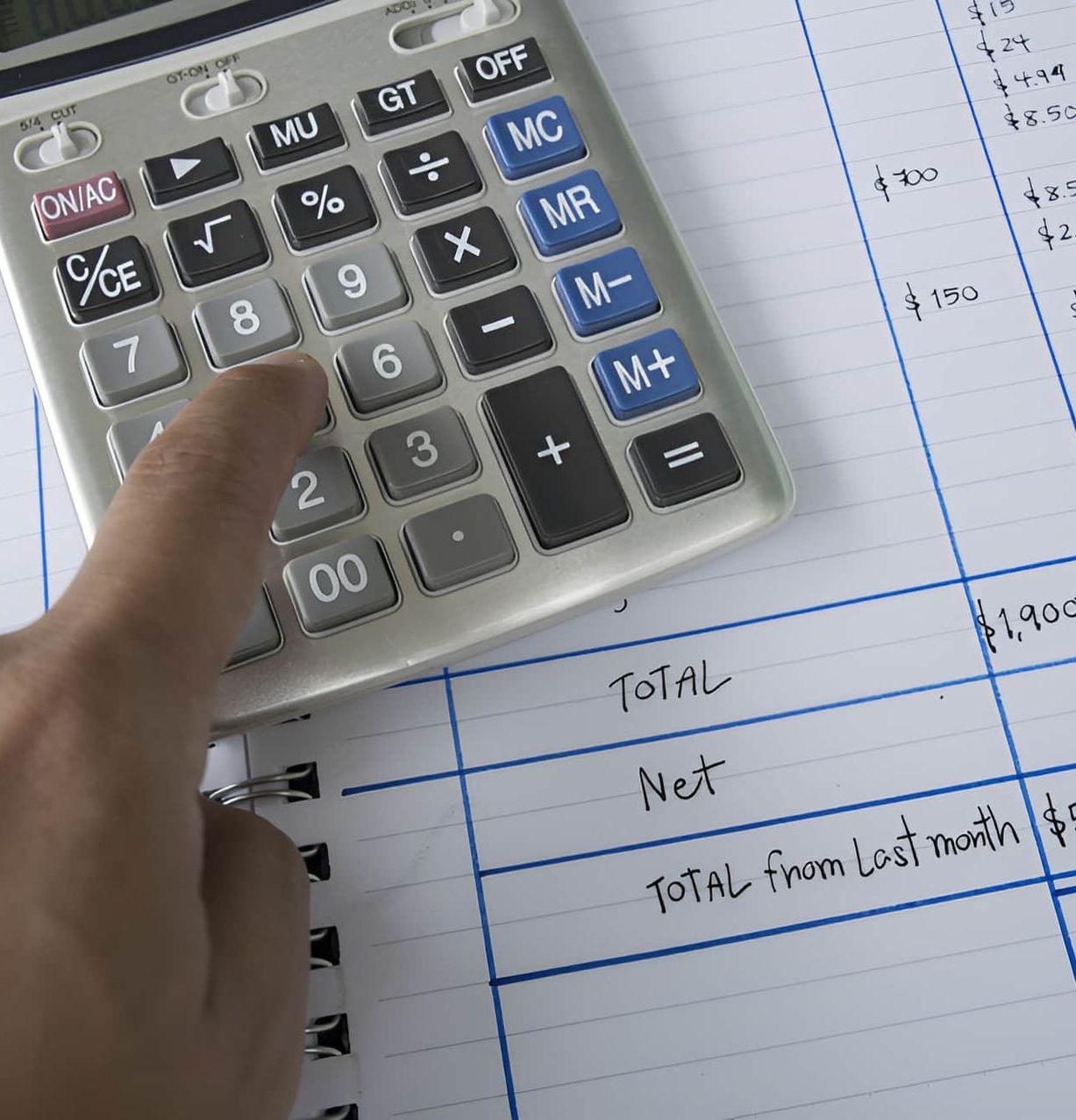 A Person is Using a Calculator on Top of a Notebook — MoneySmith Group In Kingscliff, NSW