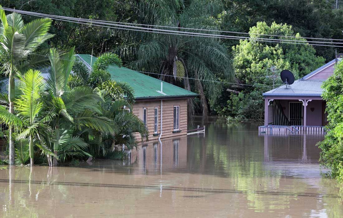 Flooded Neighborhood With Houses — MoneySmith Group In Kingscliff, NSW