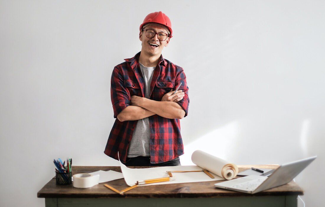 Man Wearing a Hard Hat — MoneySmith Group In Kingscliff, NSW