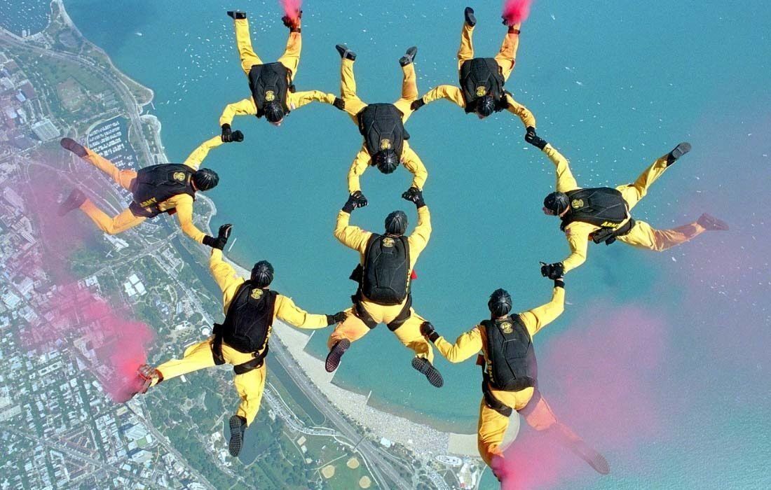 A Group of People Are Flying Through the Air — MoneySmith Group In Kingscliff, NSW