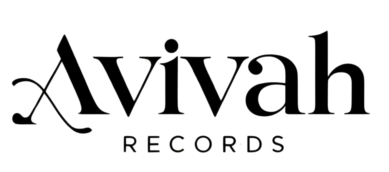 Um logotipo preto e branco para avivah records