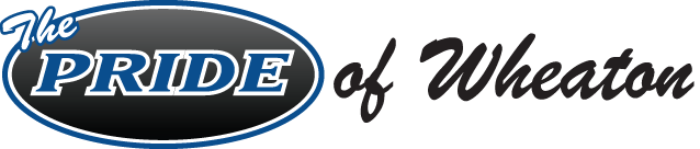 A logo for the pride of wheaton is shown on a white background.
