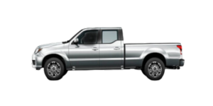 a silver pickup truck is shown on a white background