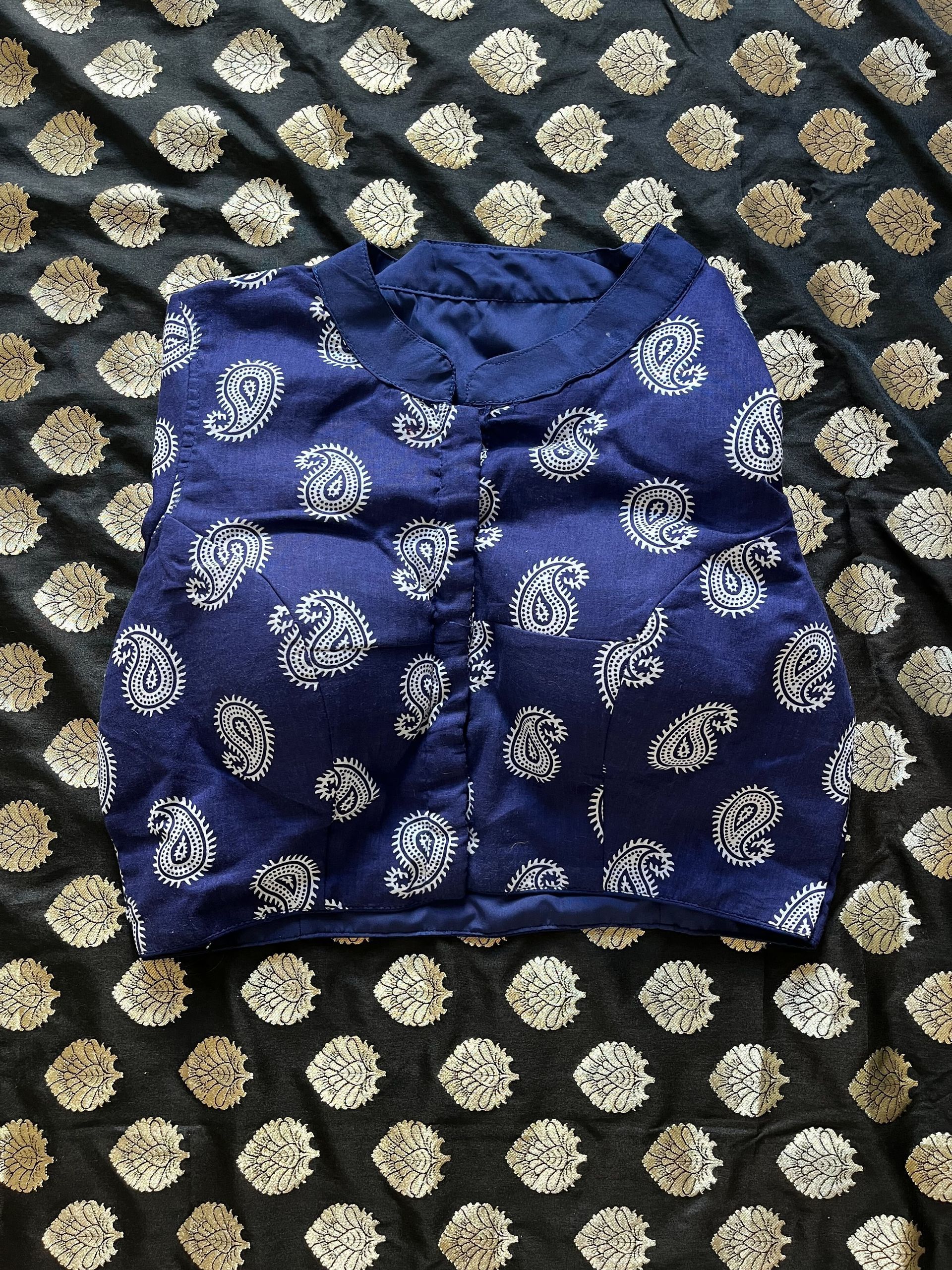 Indigo Cotton Blouse