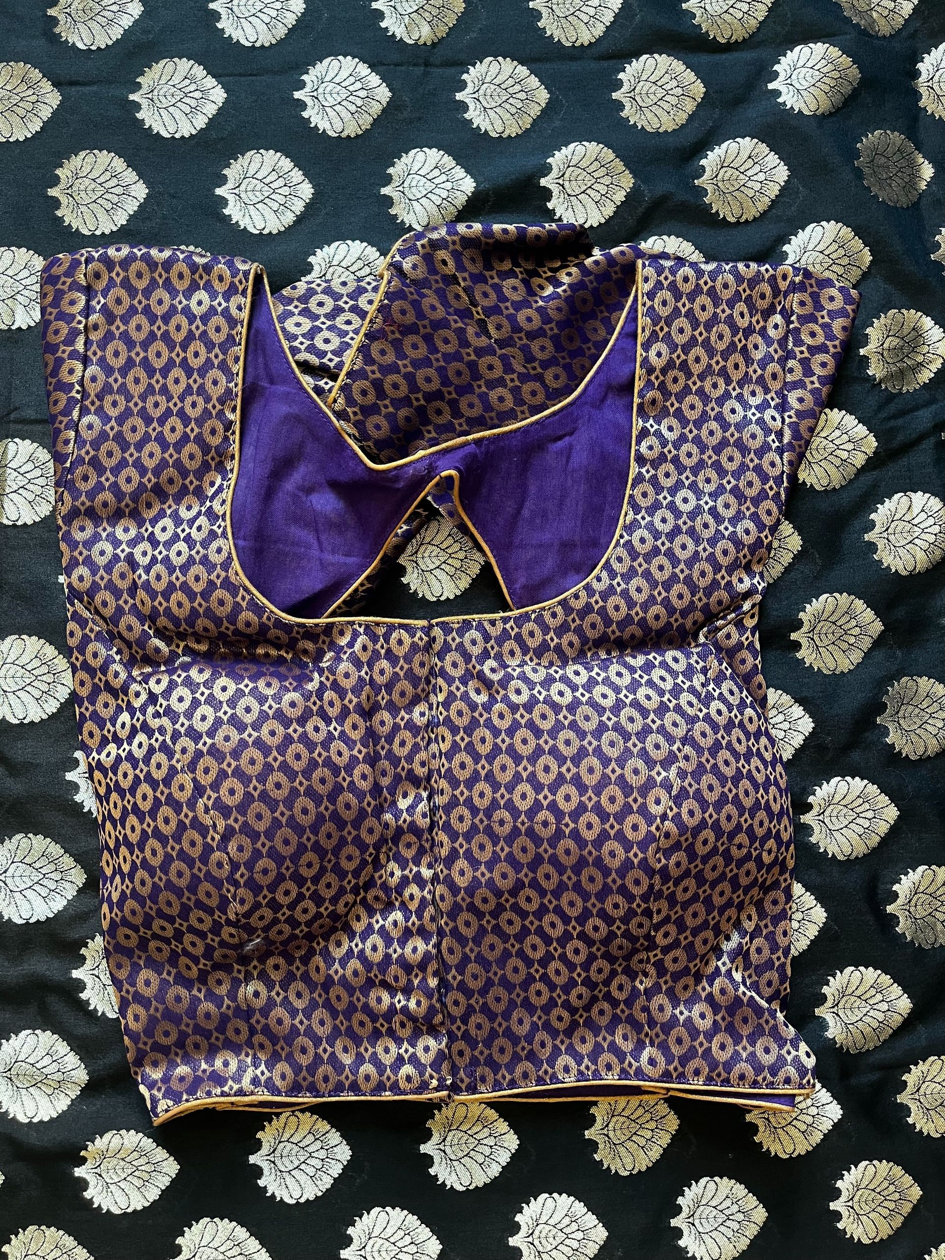 Dark Blue Cotton Blouse