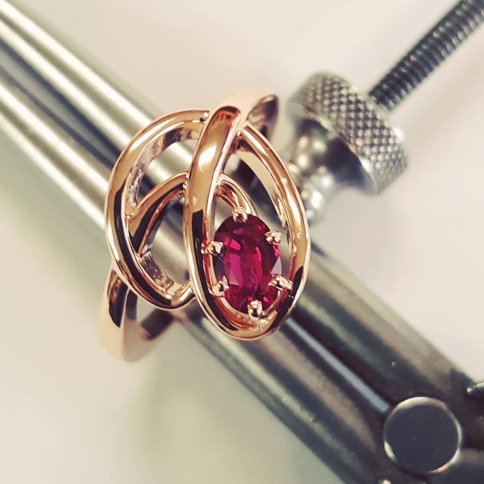 14k Rose Gold and Ruby Ring — Champaign, IL — Robert's: The Fine Art of Jewelry
