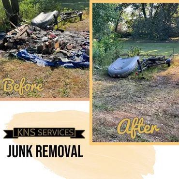 before after junk removal - KNS Junk Removal