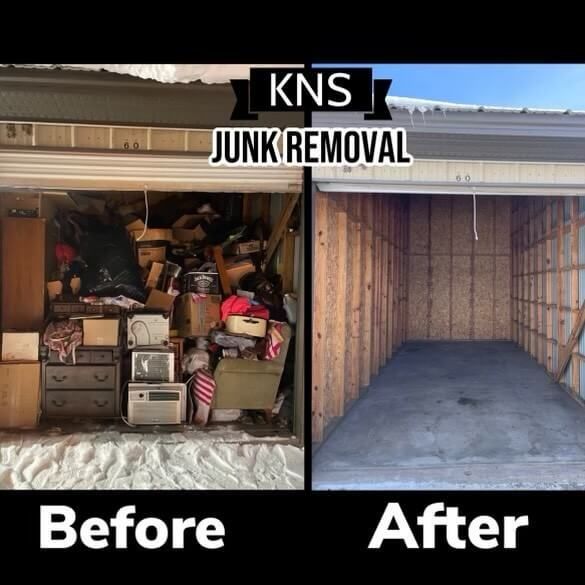 before after junk removal - KNS Junk Removal