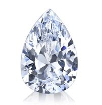 A pear cut diamond is shaped like a teardrop