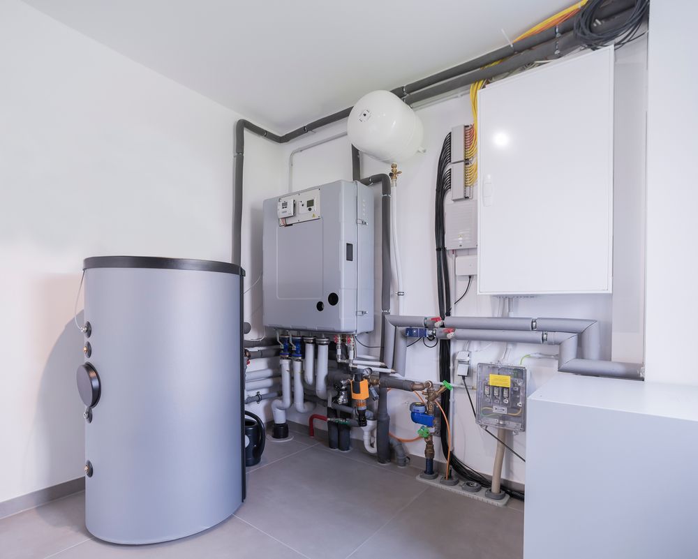 Boiler Room with A Lot of Different Equipment — Electrician in Kempsey, NSW