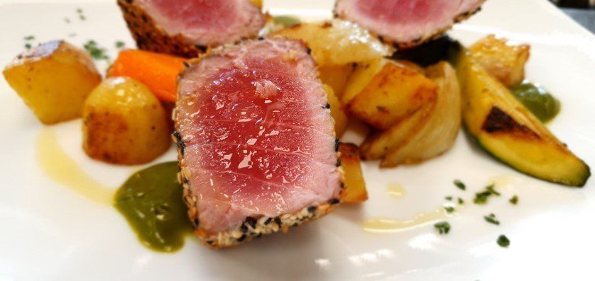 piatto gourmet di pesce