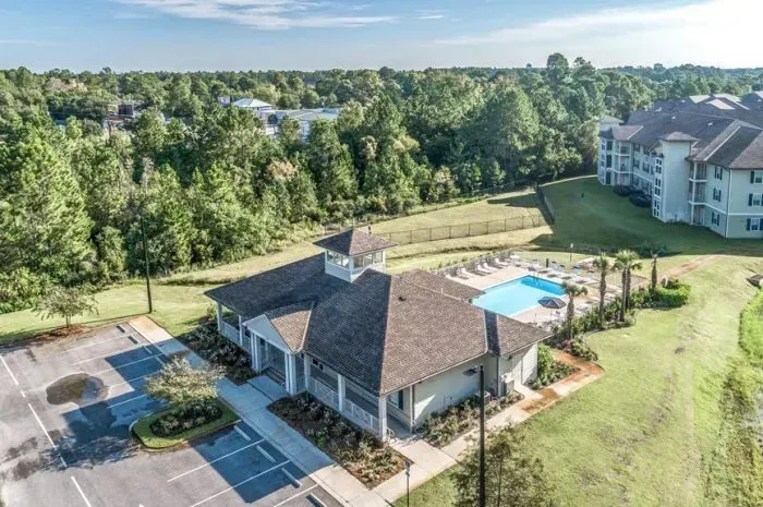 Aerial view of complex