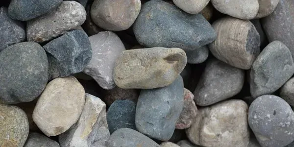 A pile of river rock