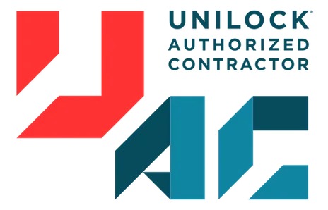 The logo for unlock authorized contractor is red and blue.