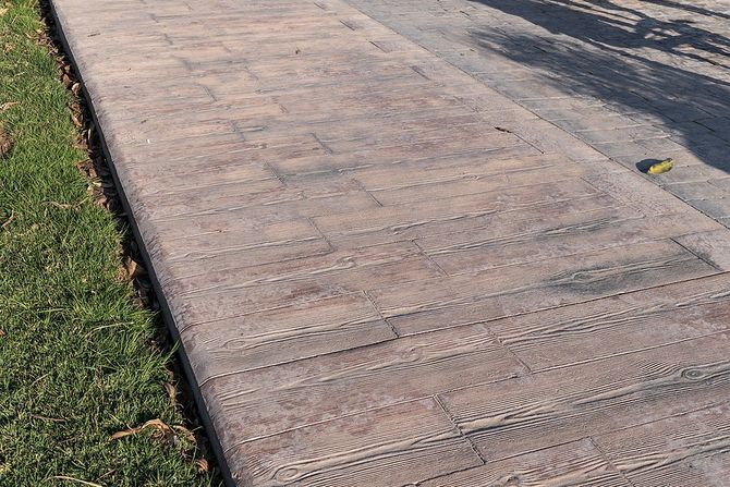 a walkway made of concrete