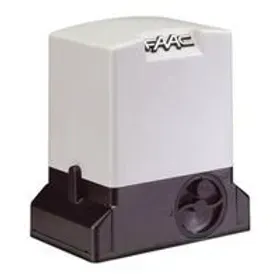 Un apricancello FAAC bianco e marrone scuro.