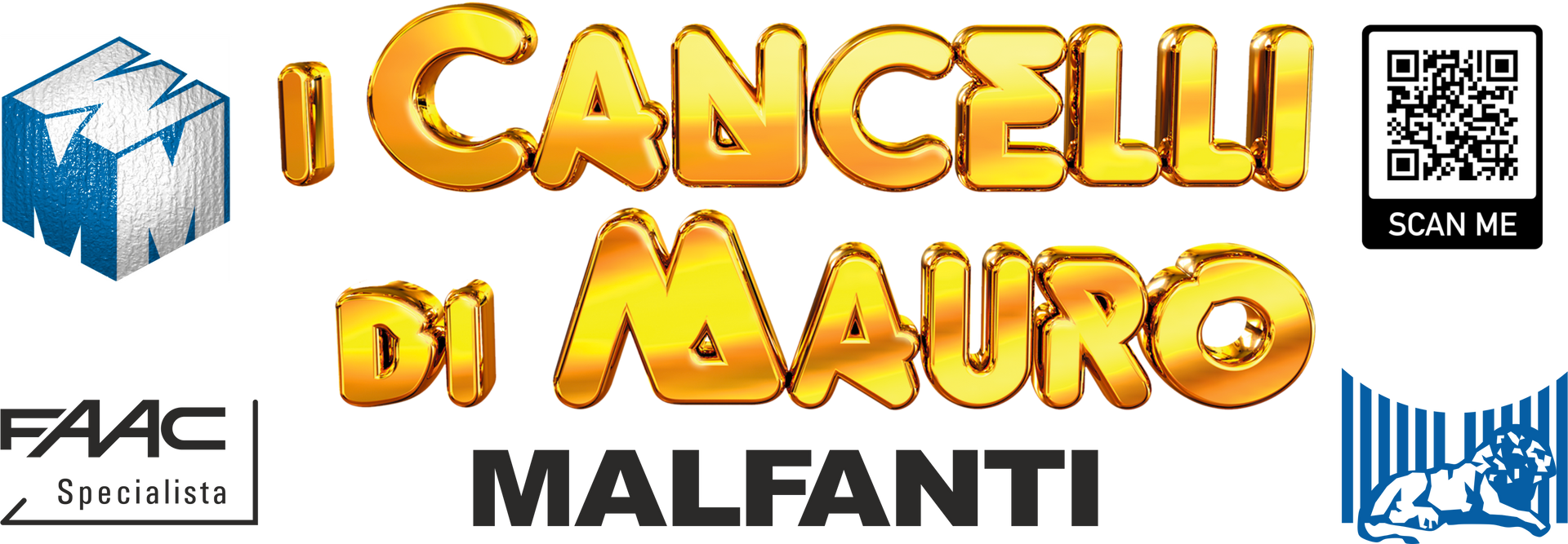 Logo con testo dorato 